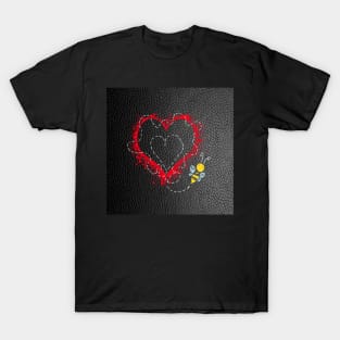 Cute Valentine's Day Heart & Bee Graphic, Stickers, Cards, Mugs & More Gifts! T-Shirt